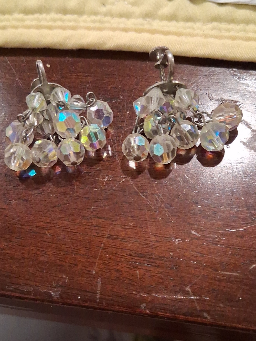 Aurora Crystal Cluster Screw Back Earrings